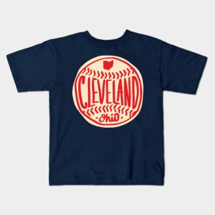 Cleveland Ohio Hand Drawn Script Kids T-Shirt